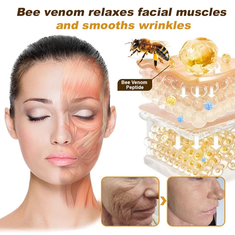 Bee Venom Wrinkle Removal Cream, Anti-Aging, Restore and Enhance Skin Elasticity, Natural and Non-Irritating, Suitable for Sensitive, Dry, Oily Skin