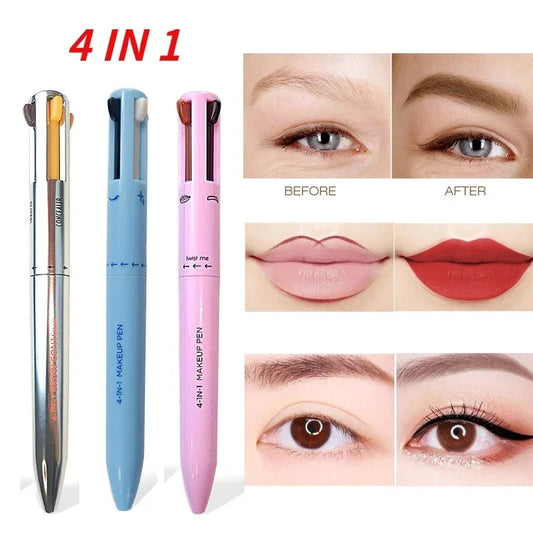 4 In 1 Waterproof Makeup Pen Eyebrow Pencil